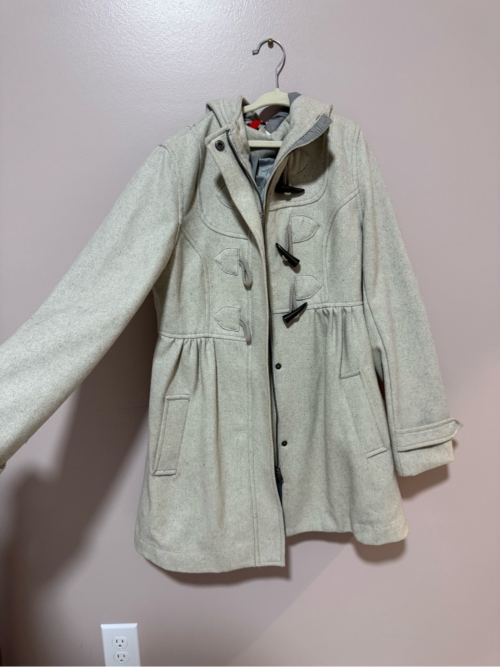 Divided Cream Toggle Pea Coat
